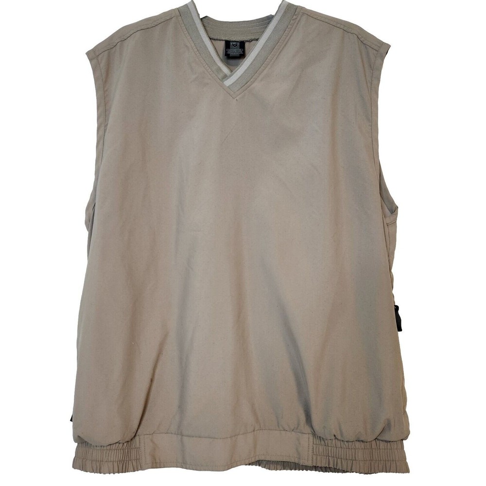 NIKE GOLF Jacket Sleeveless Vest Pullover Tan Khaki Men's Size XL
